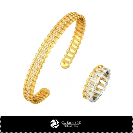 Conjunto de joyería - CAD 3D de joyería para el hogar, CAD 3D de joyería, Conjuntos de joyería CAD 3D