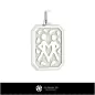 Pendentif zodiaque Gémeaux 3D pour homme