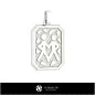 Pendentif zodiaque Gémeaux 3D pour homme