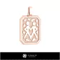 Pendentif zodiaque Gémeaux 3D pour homme