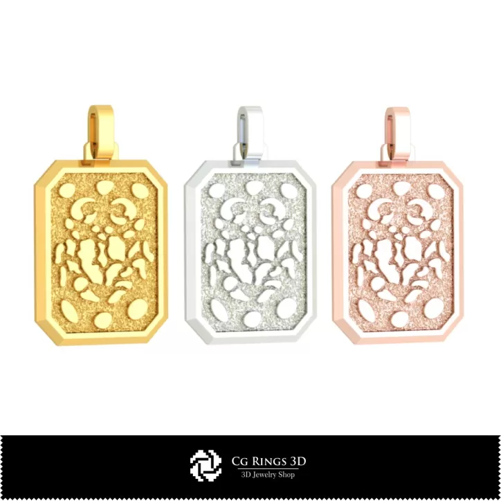 Pendentif Cancer masculin 3D
