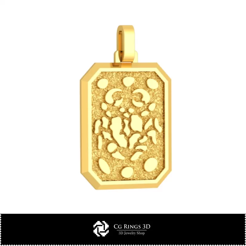 Pendentif Cancer masculin 3D