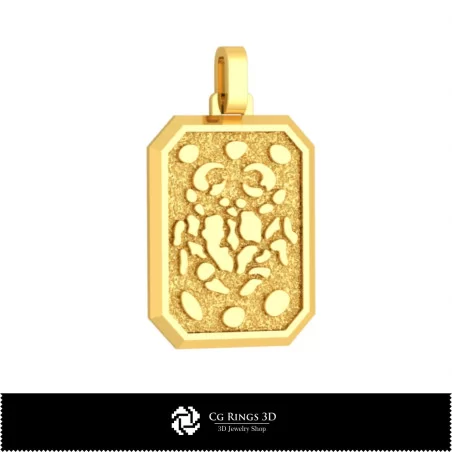 3D Men's Cancer Zodiac Pendant Home, Bijoux 3D CAO, Pendentifs 3D CAO, Pendentifs du Zodiaque 3D