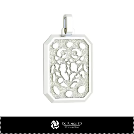 Pendentif Cancer masculin 3D