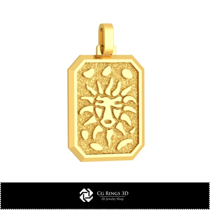 3D Men's Leo Zodiac Pendant