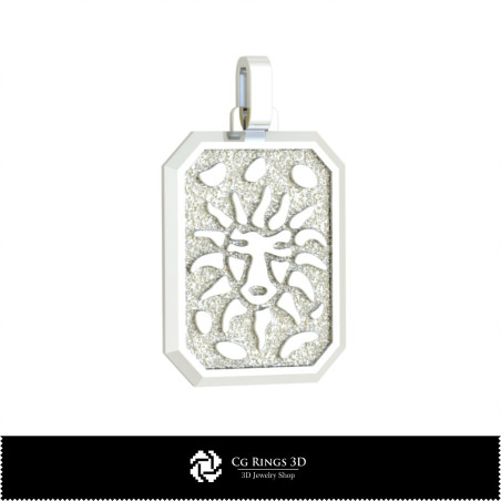 3D Men's Leo Zodiac Pendant