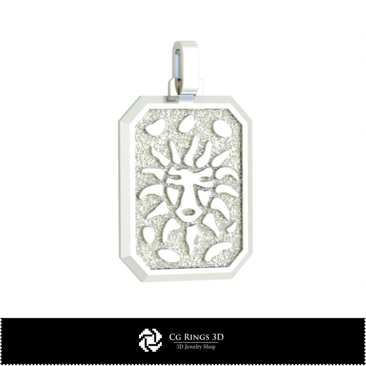 3D Men's Leo Zodiac Pendant