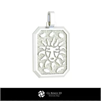 3D Men's Leo Zodiac Pendant Home, Bijoux 3D CAO, Pendentifs 3D CAO, Pendentifs du Zodiaque 3D