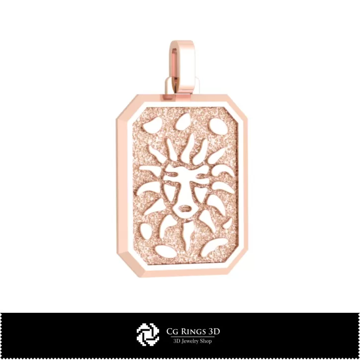 Pendentif 3D Homme Signe du Lion Pendentif 3D Homme Signe du Lion