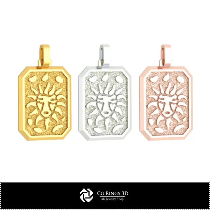 Pendentif 3D Homme Signe du Lion Pendentif 3D Homme Signe du Lion