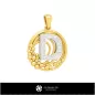 Pendentif 3D avec la lettre D