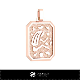 3D Men's Virgo Zodiac Pendant Home,  Jewelry 3D CAD, Pendants 3D CAD , 3D Zodiac Pendants