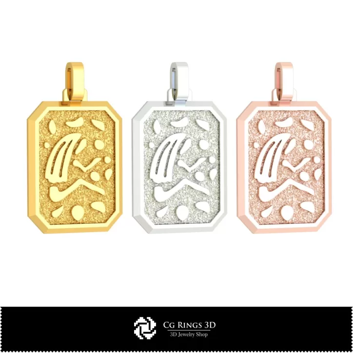 Colgante 3D Virgo para Hombre Colgante 3D Virgo para Hombre