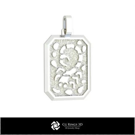 3D Men's Scorpio Zodiac Pendant