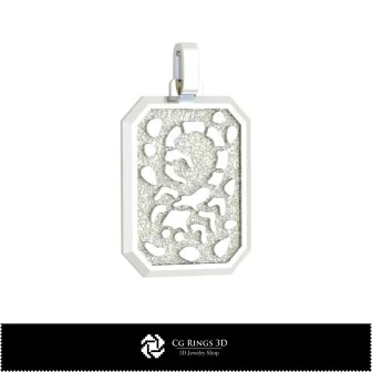 3D Men's Scorpio Zodiac Pendant Home, Bijoux 3D CAO, Pendentifs 3D CAO, Pendentifs du Zodiaque 3D