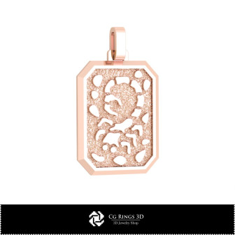 3D Men's Scorpio Zodiac Pendant Home, Bijuterii 3D , Pandative 3D CAD, Pandativ cu Zodii 3D