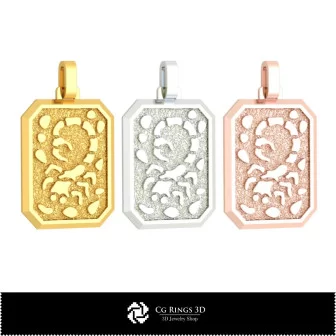 3D Herren Skorpion Sternzeichen Anhänger Zuhause, Schmuck 3D CAD, Anhänger 3D CAD, 3D Sternzeichen Anhänger