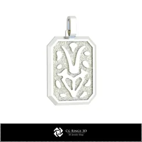 3D Men's Capricorn Zodiac Pendant