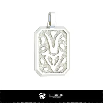 3D Men's Capricorn Zodiac Pendant Home, Bijoux 3D CAO, Pendentifs 3D CAO, Pendentifs du Zodiaque 3D