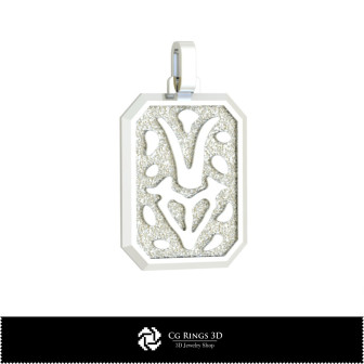 3D Men's Capricorn Zodiac Pendant Home,  Jewelry 3D CAD, Pendants 3D CAD , 3D Zodiac Pendants