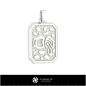 3D Men's Aquarius Zodiac Pendant