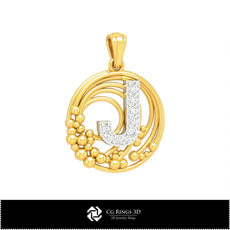 3d Pendant With Letter J Home Jewelry 3d Cad Pendants 3d Cad 3d L