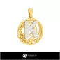 3D Pendant Model - Letter K - Digital Jewelry Design