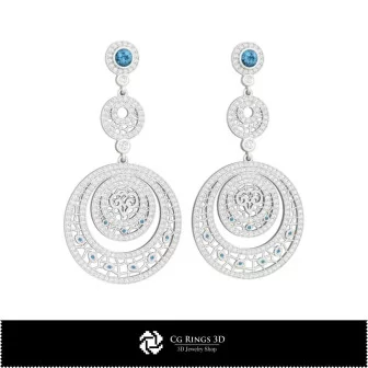 3D Aries Zodiac Earrings Home, Bijoux 3D CAO, Boucles D'oreilles 3D CAO, Boucles D'oreilles Chandelier 3D 