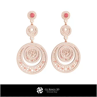 3D Aries Zodiac Earrings Home, Bijoux 3D CAO, Boucles D'oreilles 3D CAO, Boucles D'oreilles Chandelier 3D 