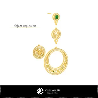 Boucles d'oreilles 3D Signe du Taureau pour la maison, Bijoux 3D CAO, Boucles d'oreilles 3D CAO, Boucles d'oreilles lustre 3D