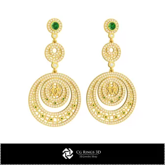 Boucles d'oreilles Gémeaux 3D pour la maison, bijouterie CAO 3D, boucles d'oreilles CAO 3D, boucles d'oreilles chandelier 3D