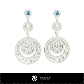 Boucles d'oreilles Gémeaux Zodiaque 3D