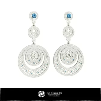 Boucles d'oreilles Gémeaux 3D pour la maison, bijouterie CAO 3D, boucles d'oreilles CAO 3D, boucles d'oreilles chandelier 3D