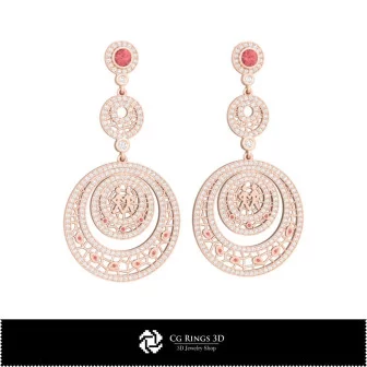 Boucles d'oreilles Gémeaux 3D pour la maison, bijouterie CAO 3D, boucles d'oreilles CAO 3D, boucles d'oreilles chandelier 3D