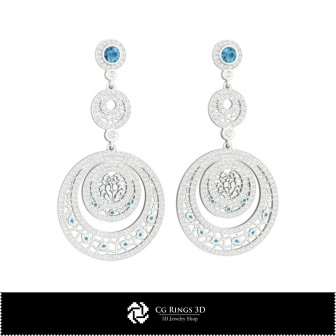 3D Cancer Zodiac Earrings Home, Bijoux 3D CAO, Boucles D'oreilles 3D CAO, Boucles D'oreilles Chandelier 3D 