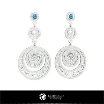 3D Leo Zodiac Earrings Home, Bijoux 3D CAO, Boucles D'oreilles 3D CAO, Boucles D'oreilles Chandelier 3D 