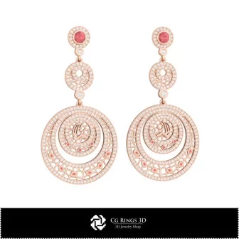 3D CAD Virgo Zodiac Earrings Home, Bijoux 3D CAO, Boucles D'oreilles 3D CAO, Boucles D'oreilles Chandelier 3D 