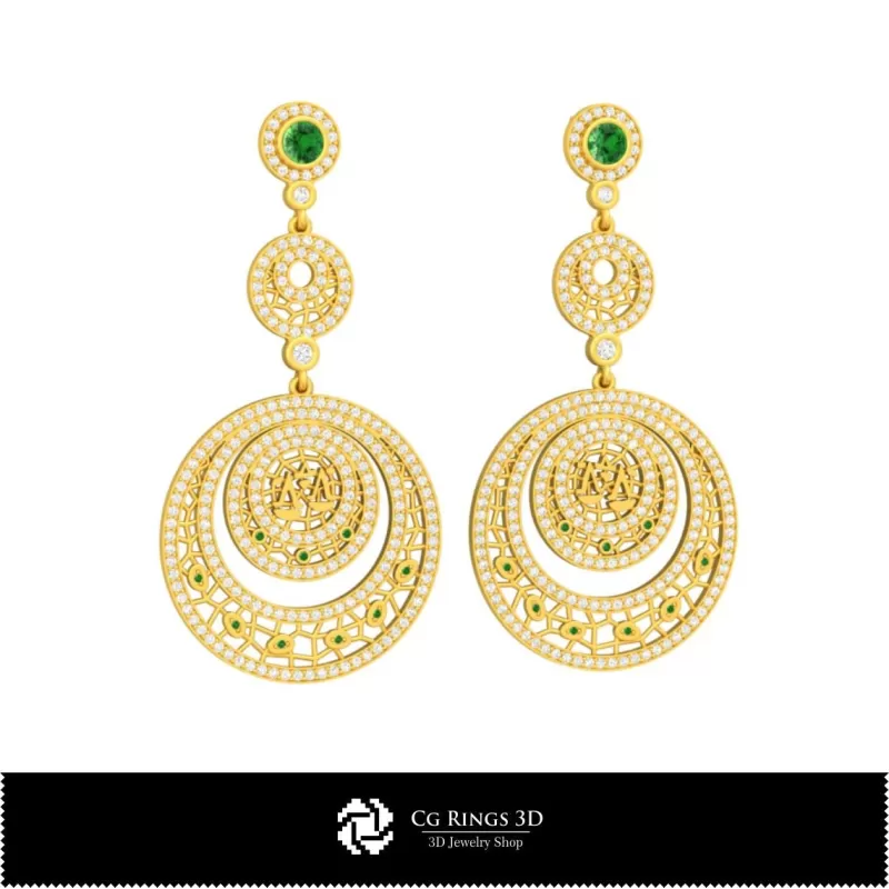 Boucles d'oreilles 3D Signe du Zodiaque Balance