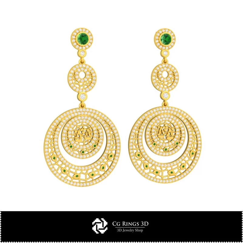 Boucles d'oreilles 3D Signe du Zodiaque Balance