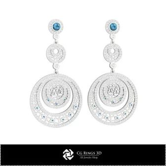 3D Libra Zodiac Earrings Home, Bijoux 3D CAO, Boucles D'oreilles 3D CAO, Boucles D'oreilles Chandelier 3D 