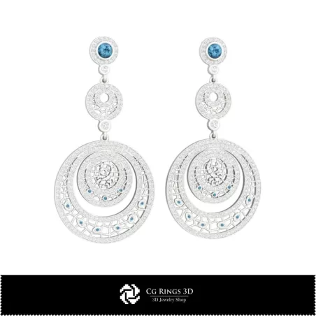 Boucles d'oreilles Zodiaque Scorpion 3D