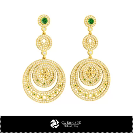 Boucles d'oreilles Sagittaire 3D pour la maison, Bijoux CAO 3D, Boucles d'oreilles CAO 3D, Boucles d'oreilles chandelier 3D