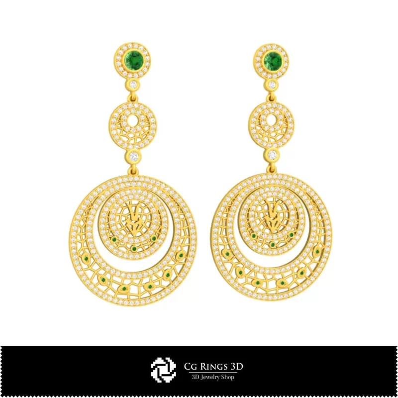 Boucles d'oreilles Capricorne 3D