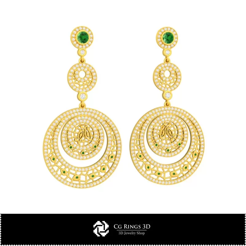 Pendientes 3D del Signo Piscis