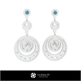 3D Pisces Zodiac Earrings Home, Bijoux 3D CAO, Boucles D'oreilles 3D CAO, Boucles D'oreilles Chandelier 3D 