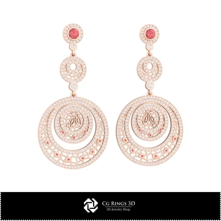 Boucles d'oreilles Poissons Zodiaque 3D
