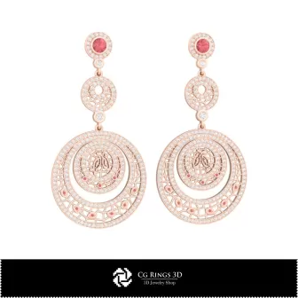 Boucles d'oreilles Poissons 3D pour la maison, bijoux CAO 3D, boucles d'oreilles CAO 3D, boucles d'oreilles chandelier 3D