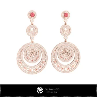 Boucles d'oreilles Poissons 3D pour la maison, bijoux CAO 3D, boucles d'oreilles CAO 3D, boucles d'oreilles chandelier 3D