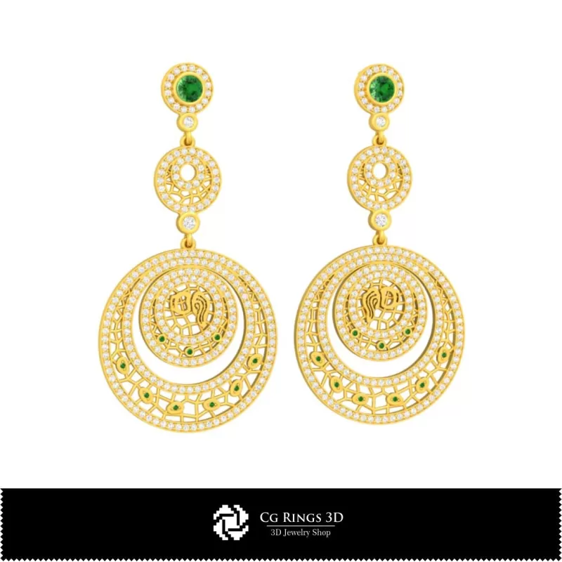 Pendientes 3D Signo Acuario