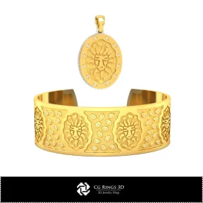 Bijoux - Ensemble de bijoux DAO 3D DAO 3D pour bijoux, DAO 3D pour pendentifs, DAO 3D pour bracelets, Ensembles de bijoux DAO